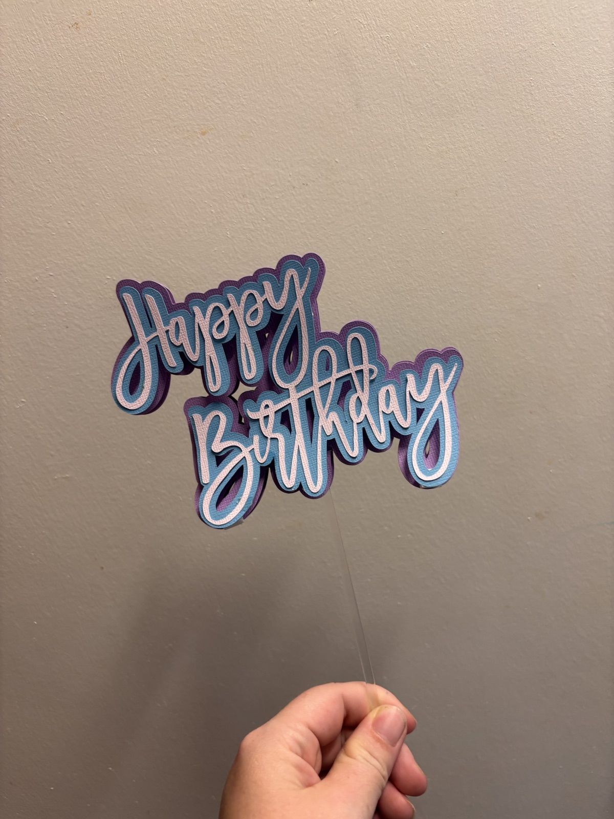 Personalised birthday topper