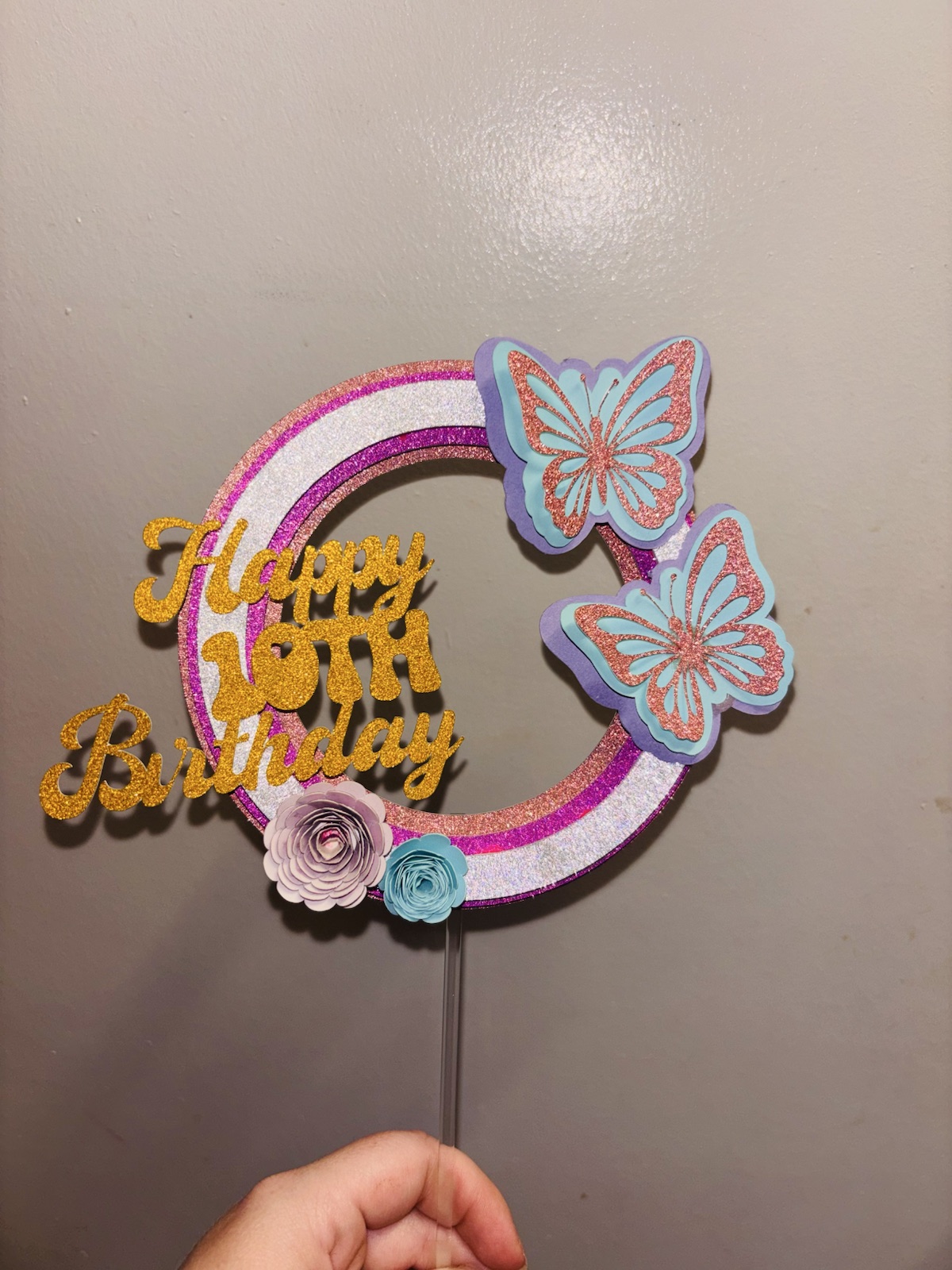 Butterfly birthday topper